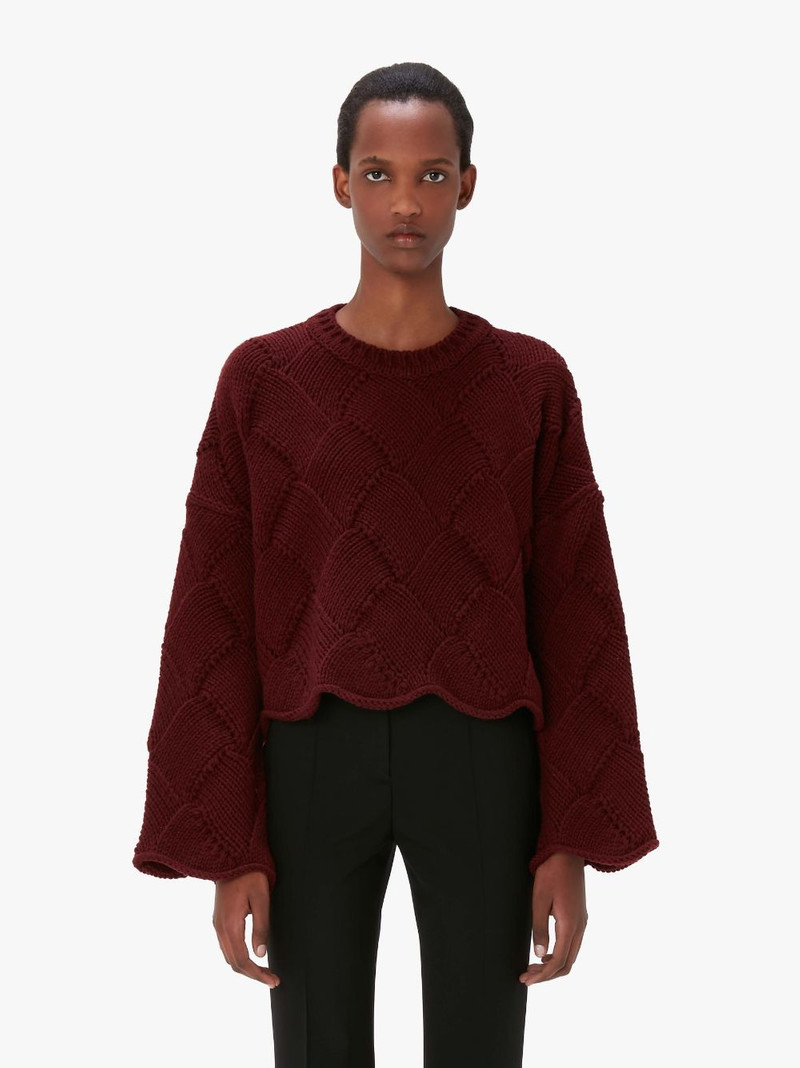 JW Anderson basket-weave cropped jumper outlook