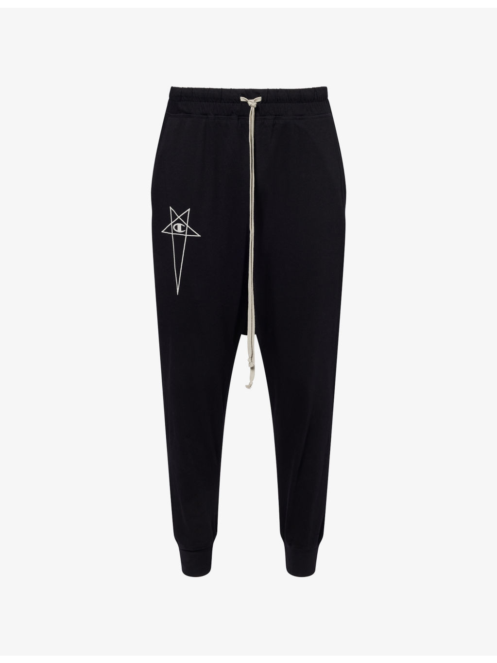 Rick Owens X Champion Logo-Embroidery Cotton-Jersey Jogging Bottoms - 1