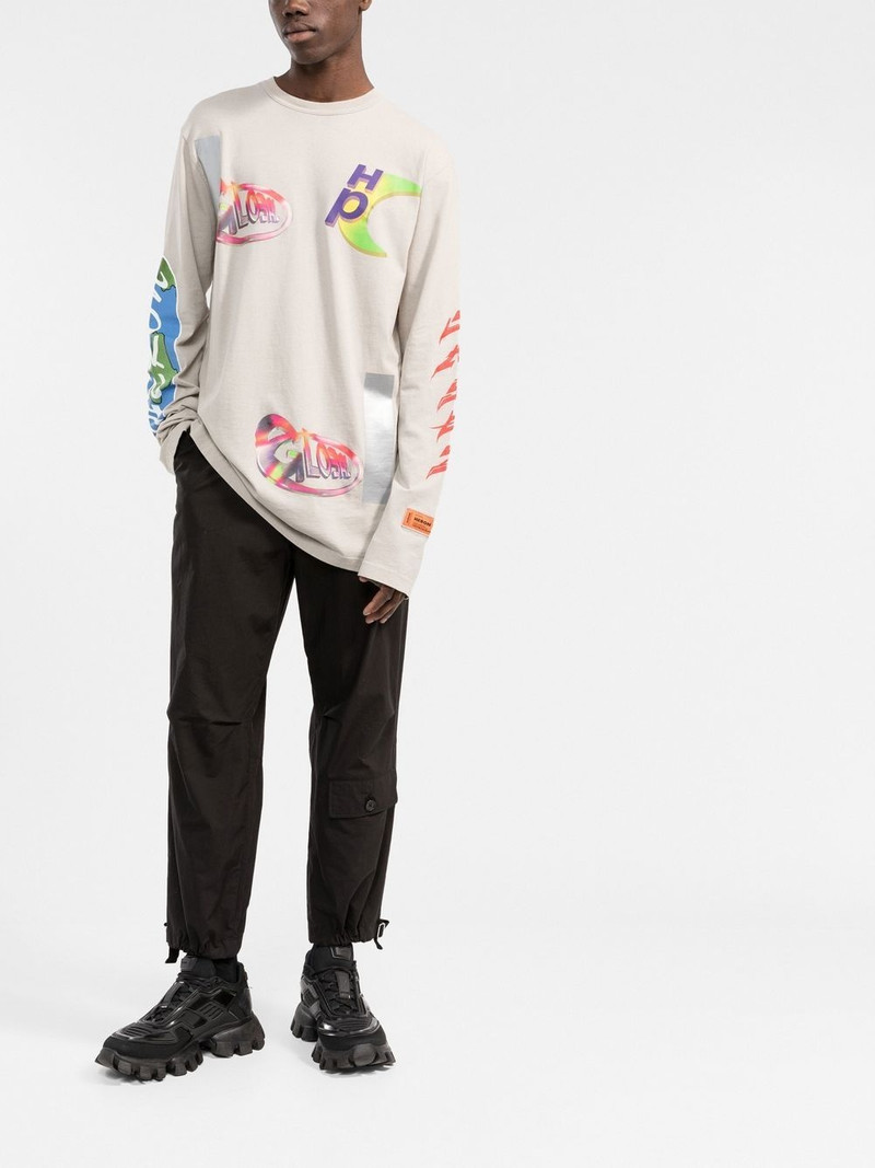 Heron Preston OS Global Collage long-sleeve T-shirt outlook