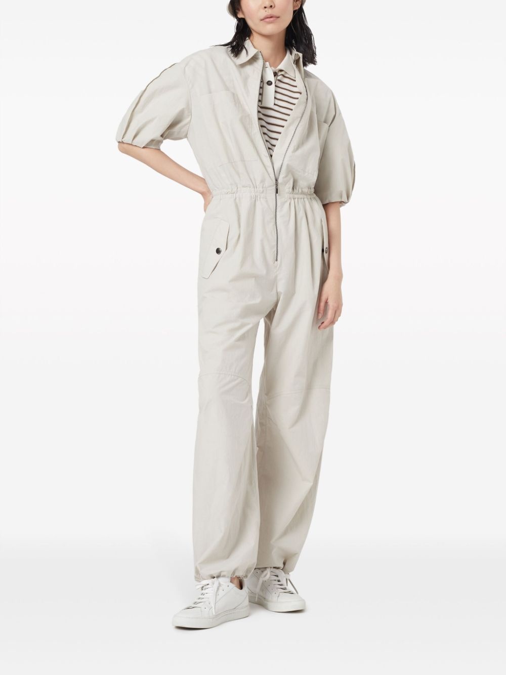 wide-leg cotton jumpsuit - 2