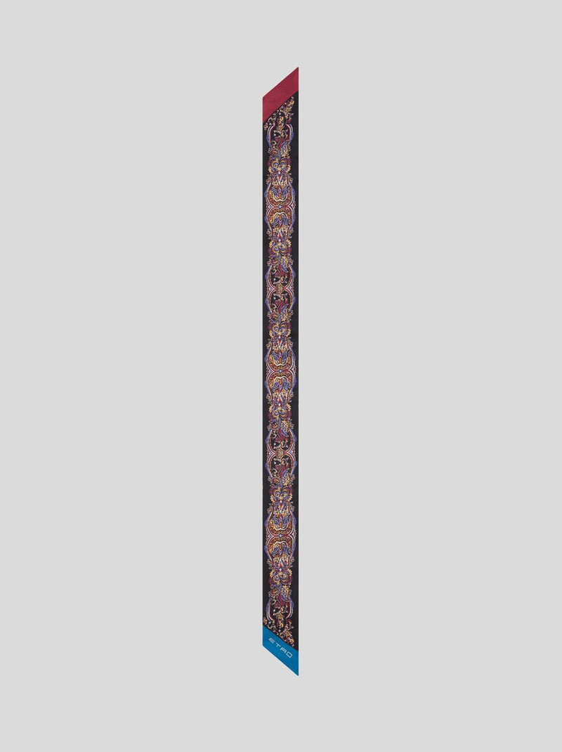 SILK PAISLEYINA WITH PLACED PAISLEY FOLIAGE PRINT 1