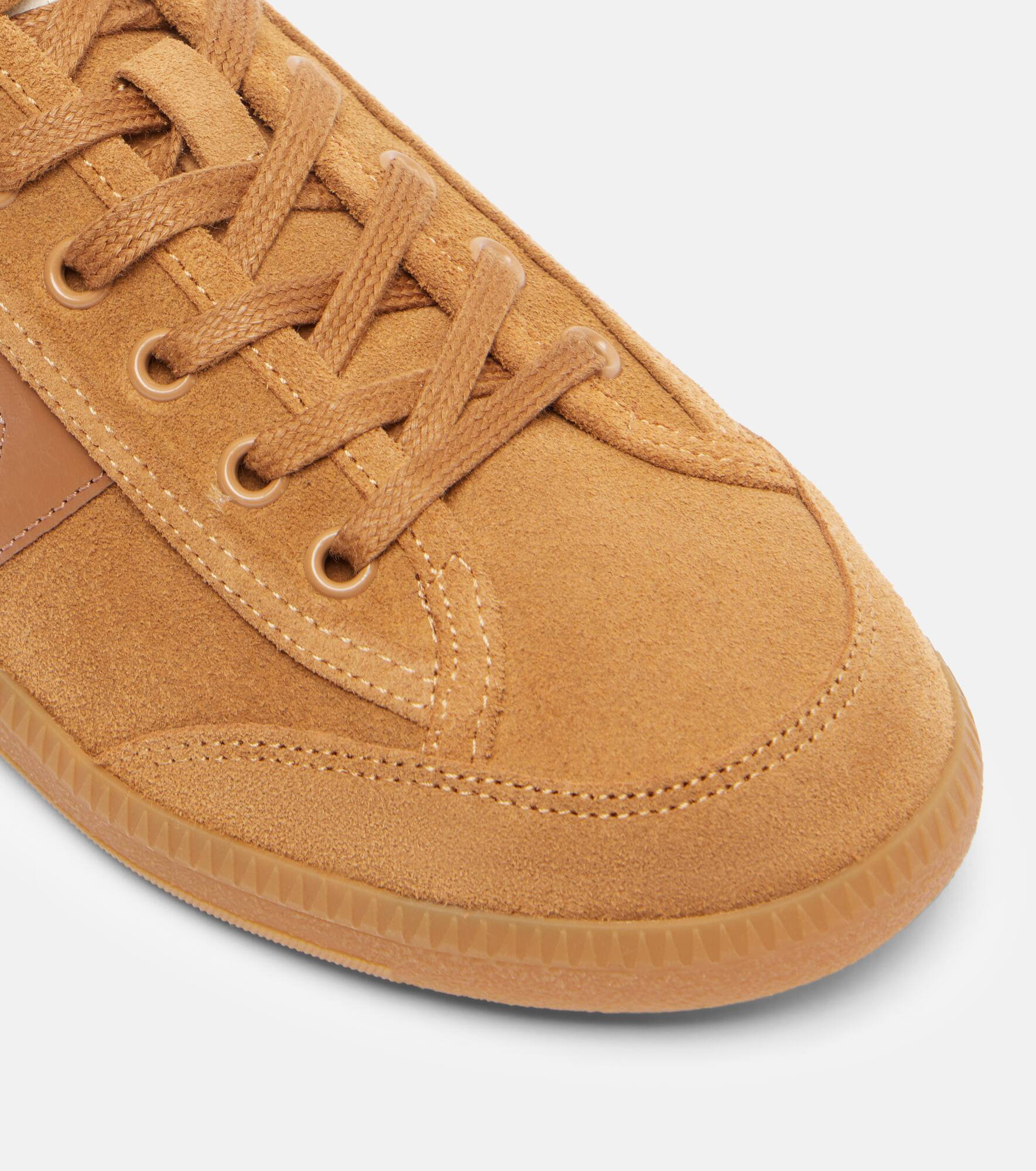 Klyce leather-trimmed suede sneakers - 5