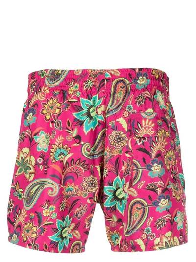 Etro floral-print drawstring swim shorts outlook