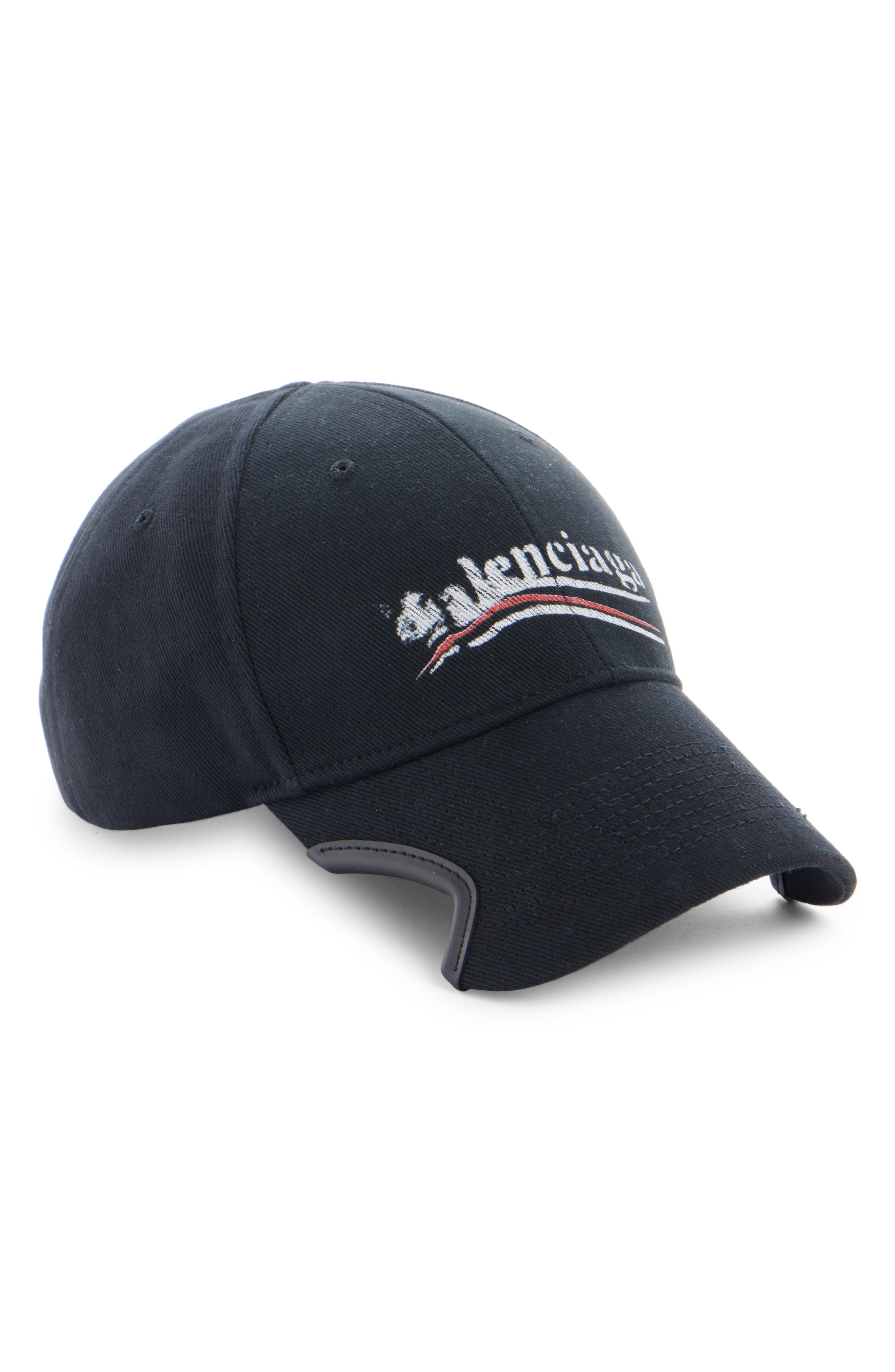 Balenciaga Political Stencil Adjustable Baseball Cap in Black/White at Nordstrom - 1