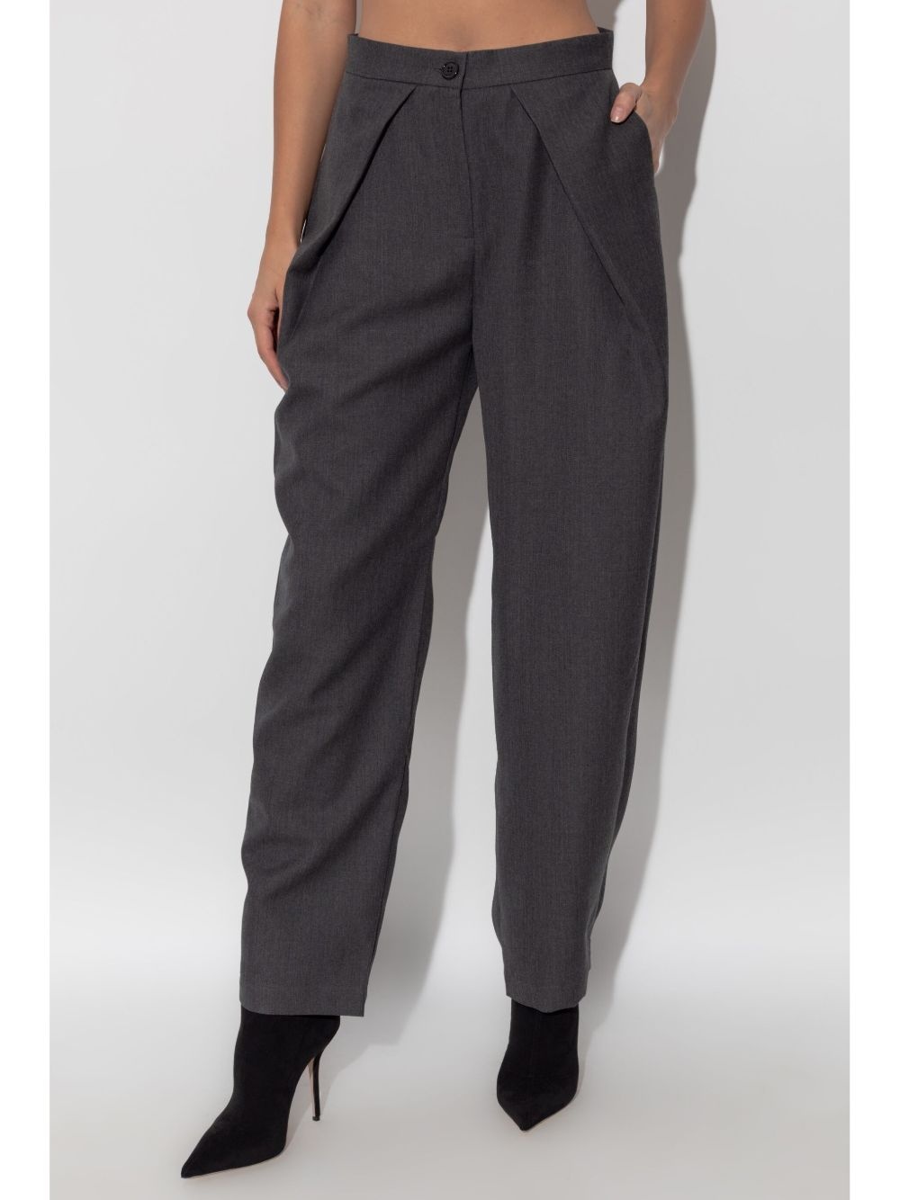 pleat-detail trousers - 3
