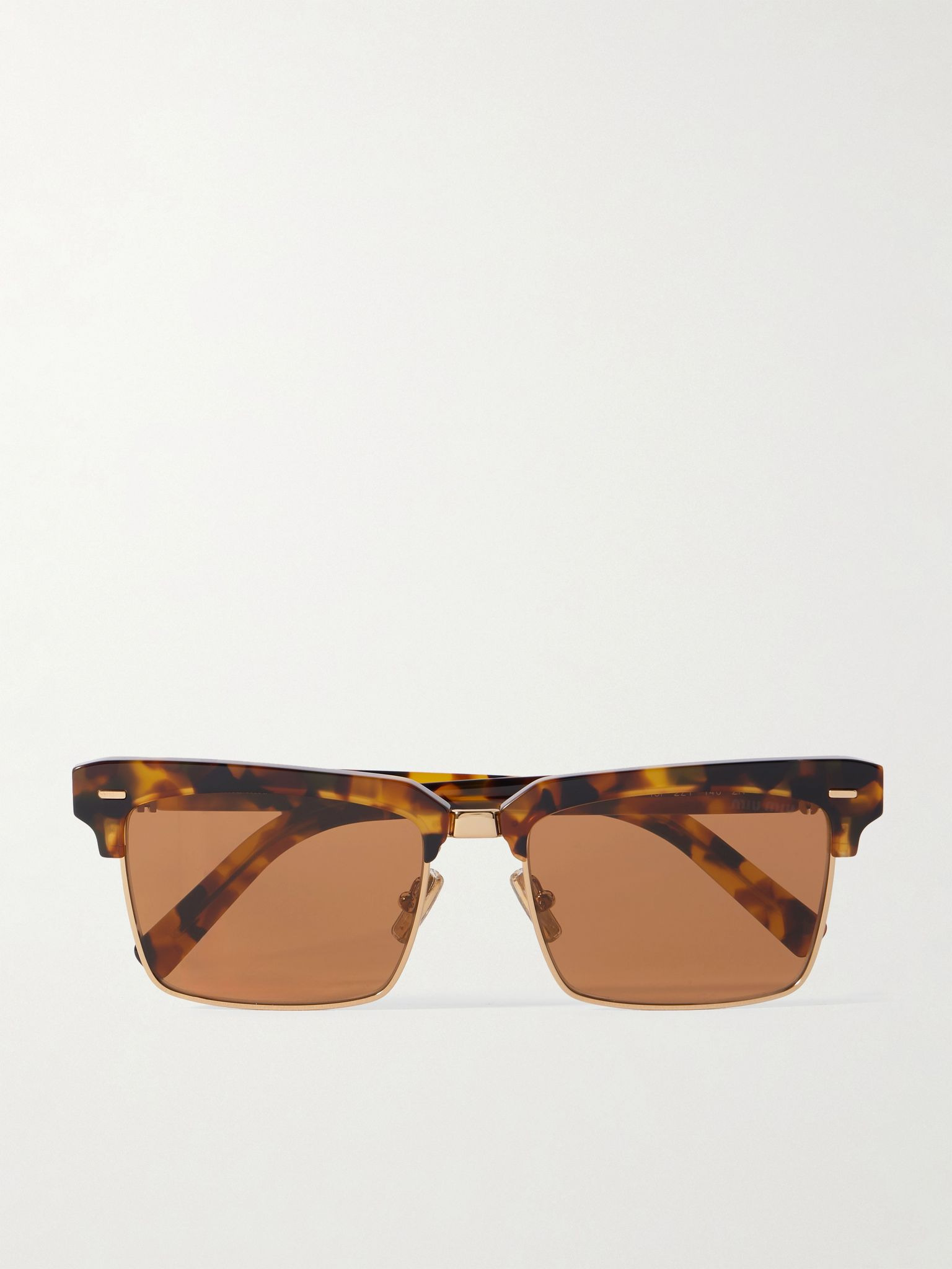 Square-frame tortoiseshell acetate and gold-tone sunglasses Tortoiseshell - 1