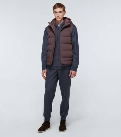 Loro Piana Down-filled nylon gilet with hood outlook