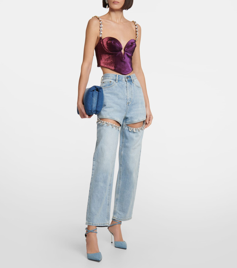 AREA x Sergio Rossi Marquise denim pumps outlook