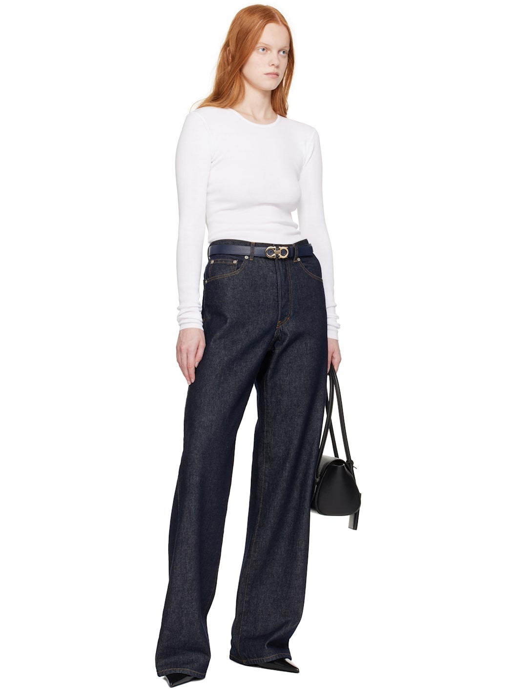 White & Black Mediterraneo Reversible Belt - 2