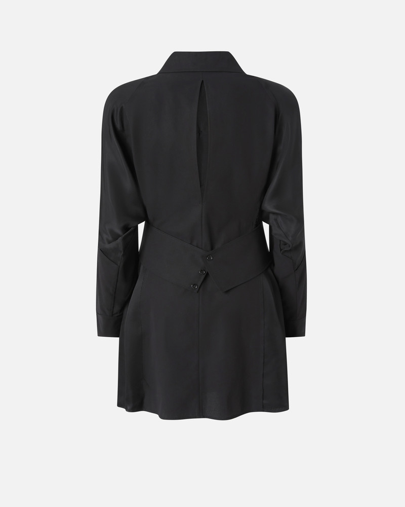 SHORT SHIRT DRESS IN HABOTAI AND COTTON 6