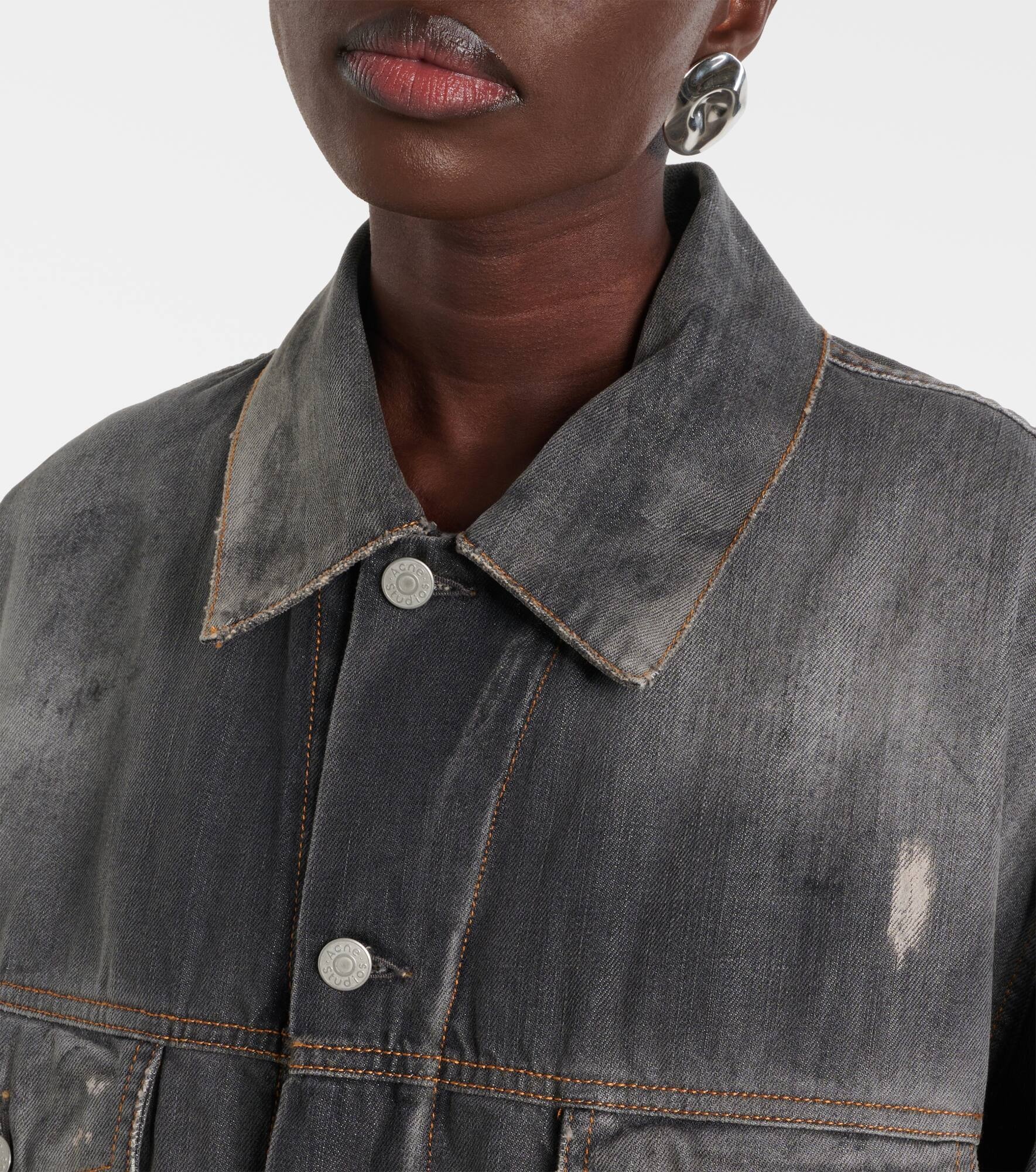 Printed denim jacket - 4