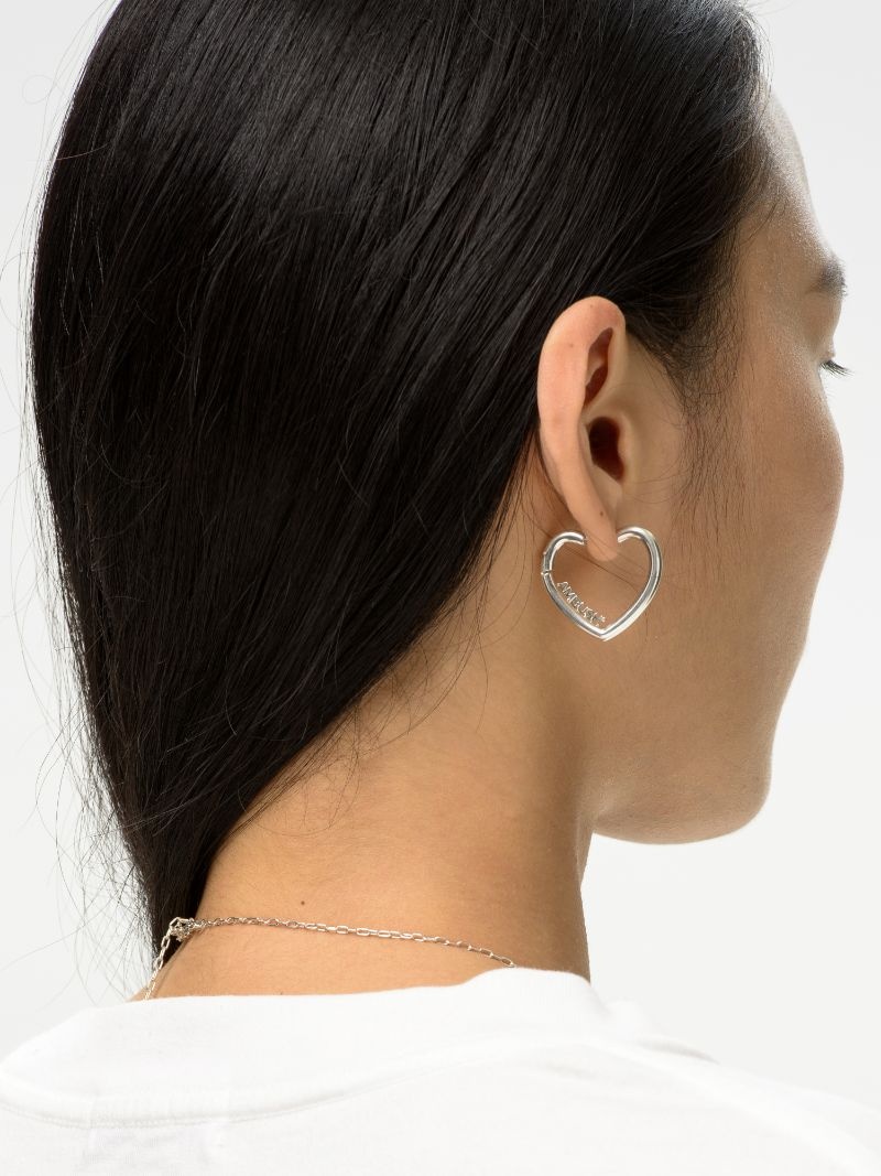 MINI HEART HOOP EARRINGS - 2