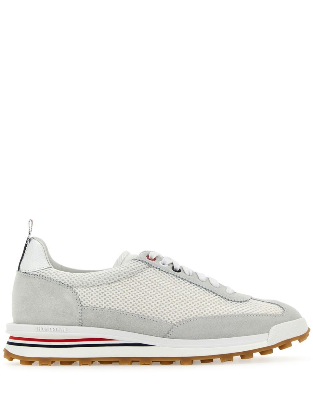 low-top panelled sneakers - 1