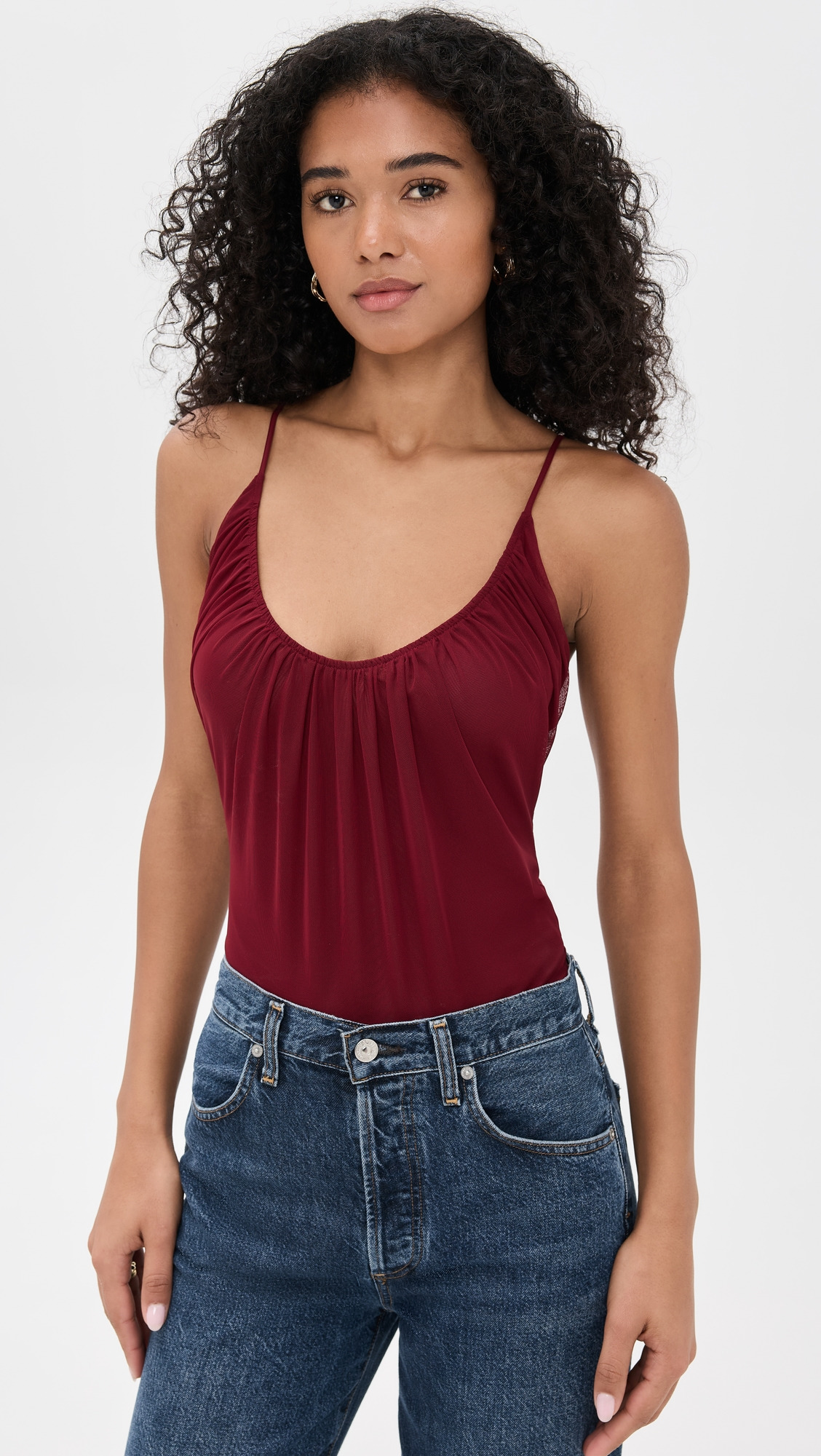 Gelina Ruched Thong Bodysuit - 6