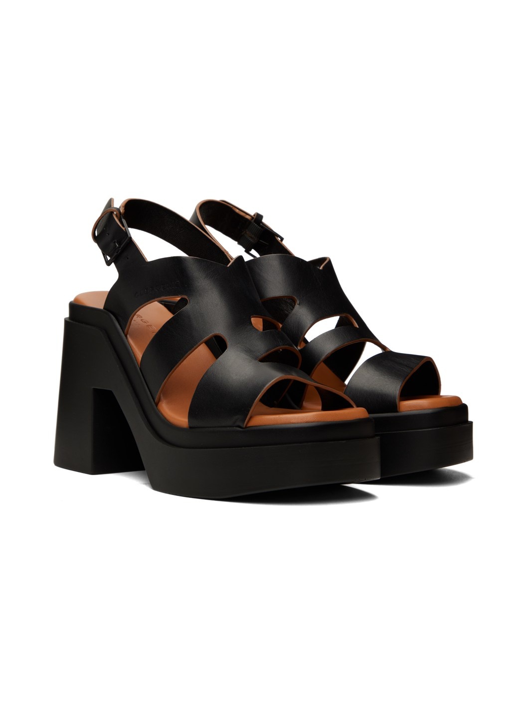 Black Nateo Heeled Sandals - 4