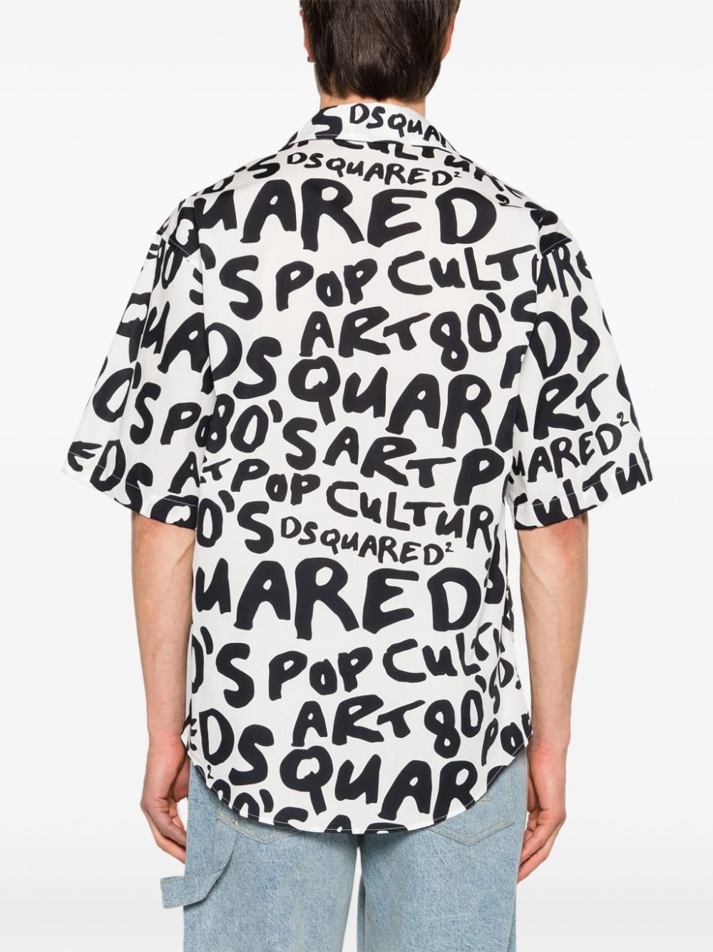 logo-print cotton shirt - 4