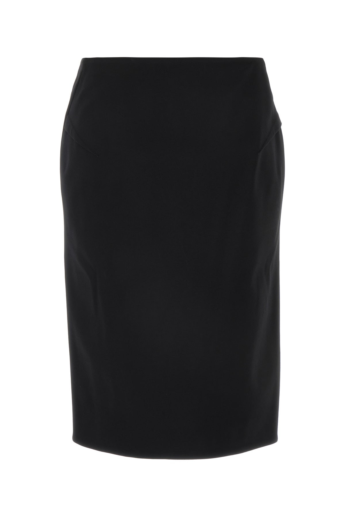 Black stretch wool skirt - 2