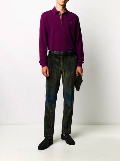 Etro longsleeved cotton polo shirt outlook