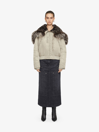 Givenchy CROPPED BOMBER JACKET WITH 4G FUR HOOD outlook