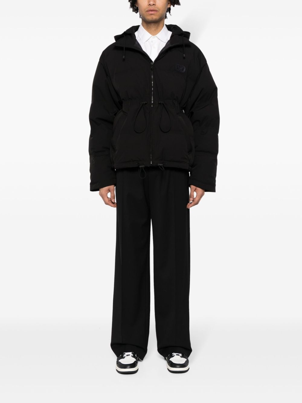 VLogo Signature hooded puffer jacket - 2