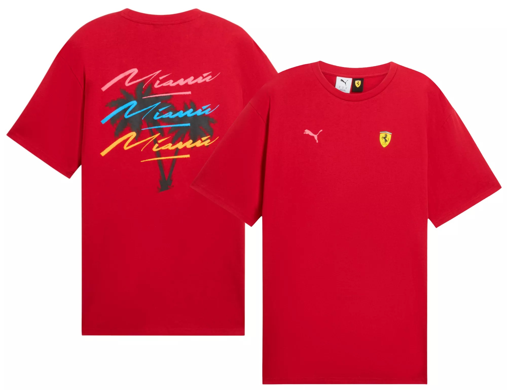 PUMA Men's F1 Ferrari Red Graphic T-Shirt - 1