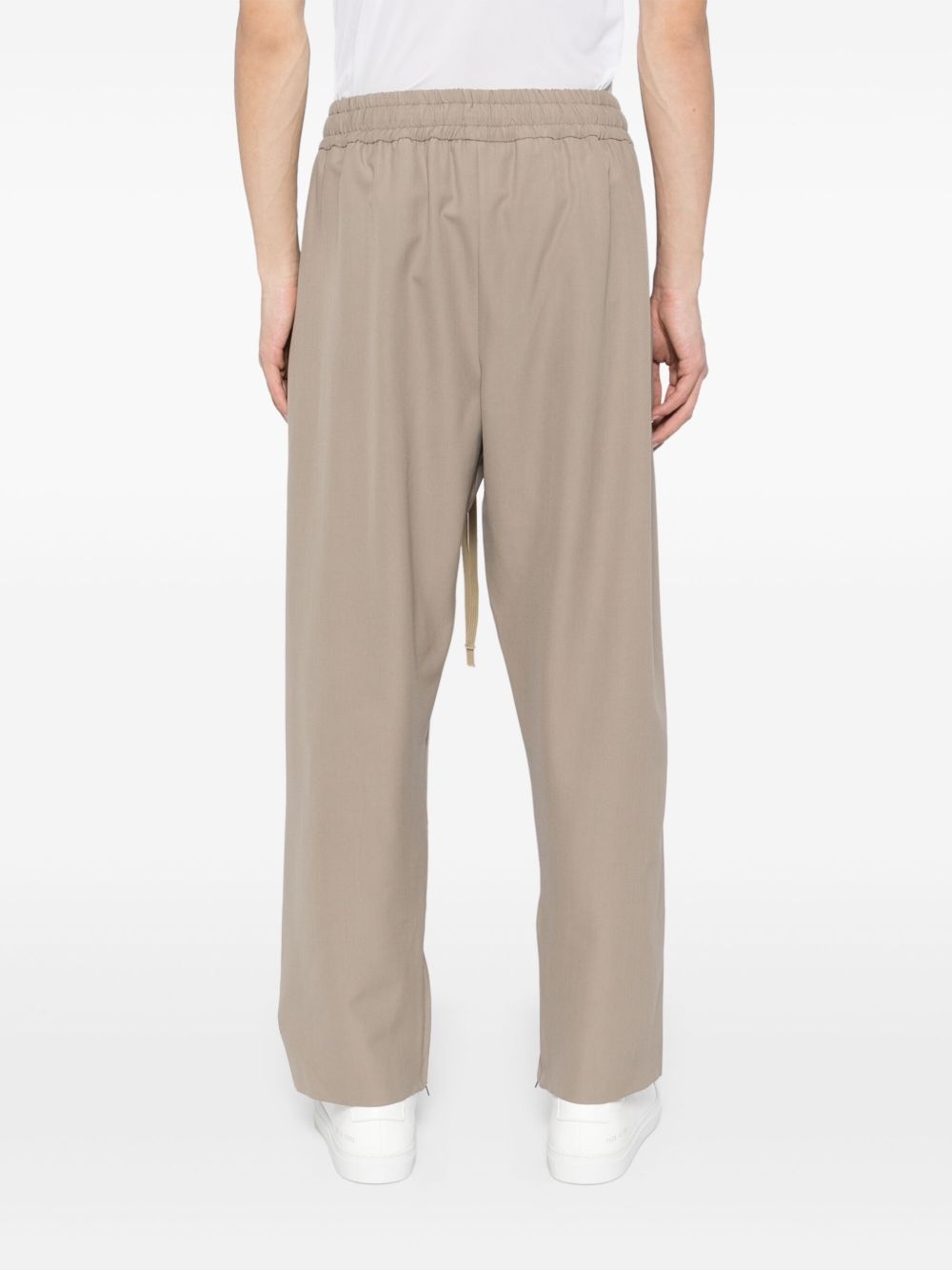 drawstring straight-leg trousers - 4
