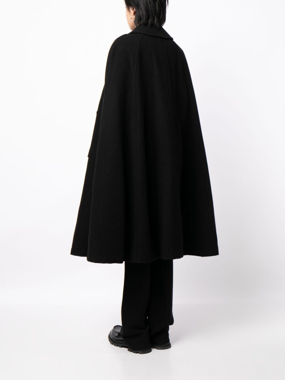 bib-collar double-breasted cape - 4