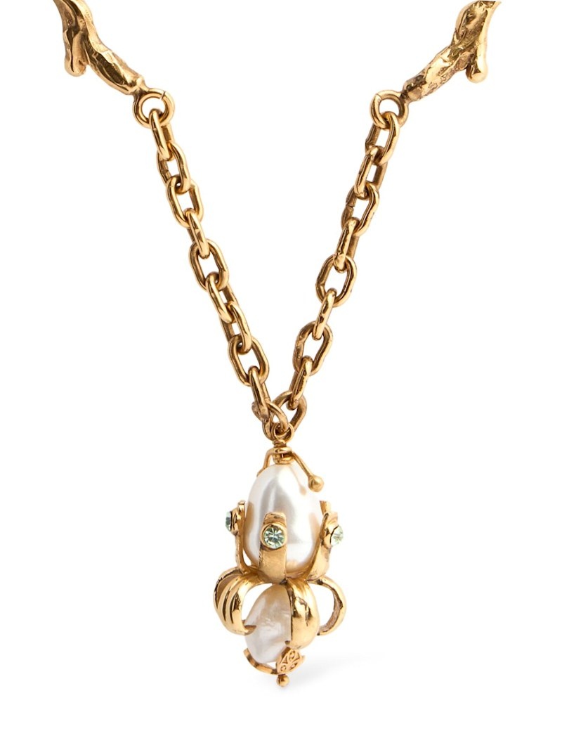 ネックレス・ペンダント MARNI Marni Brass and Pearl Necklace Marni Brass necklace w/ pearl pendant | luisaviaroma
