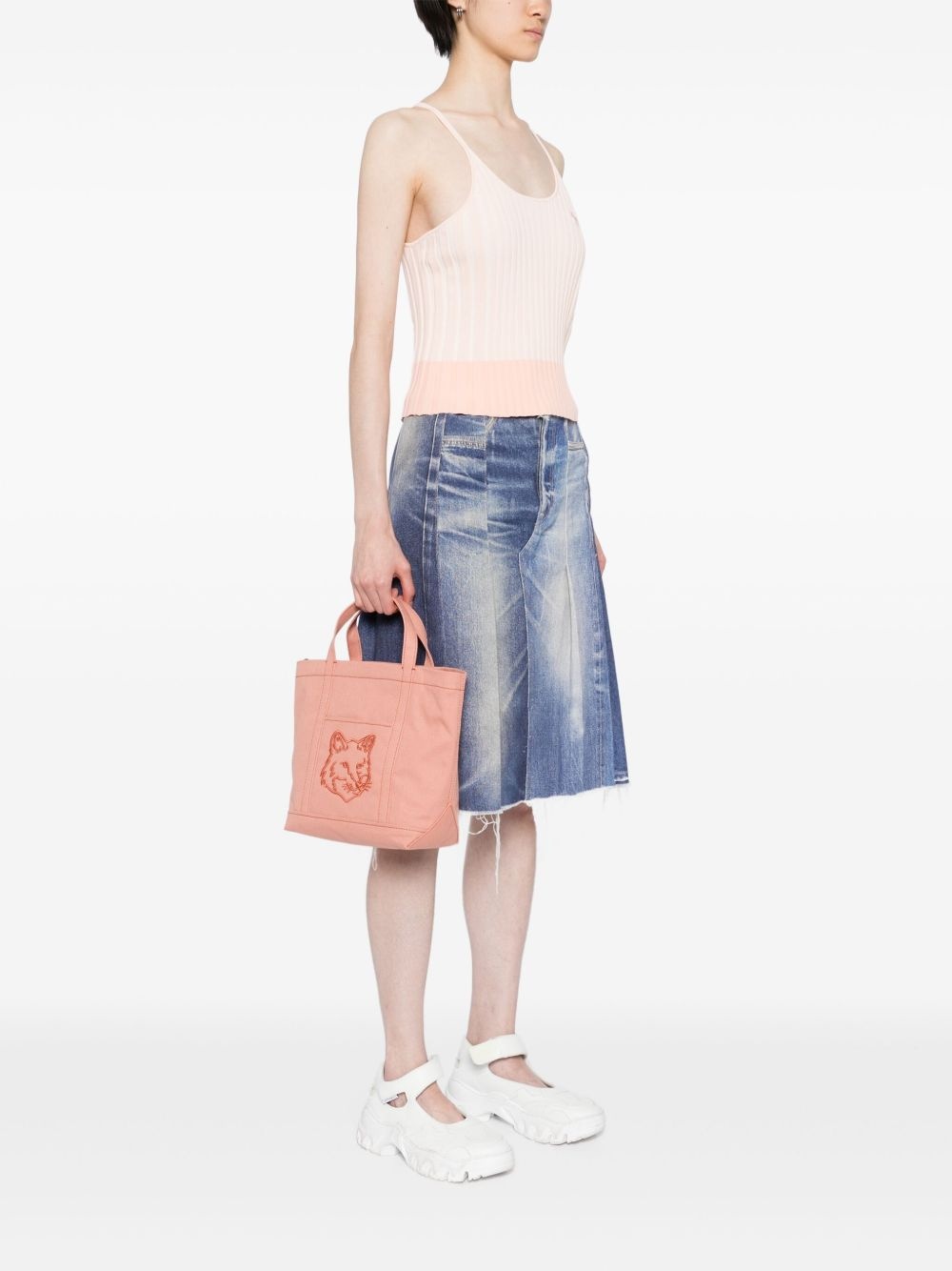 small fox head tote bag - 2