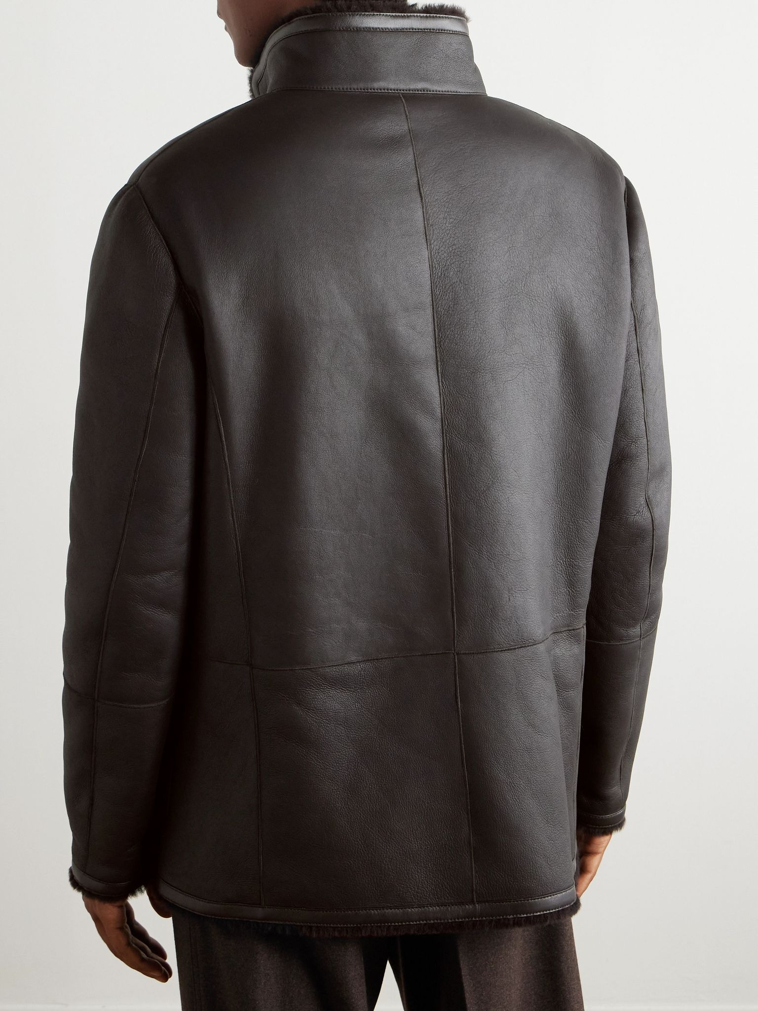 Shearling Jacket Dark brown - 3