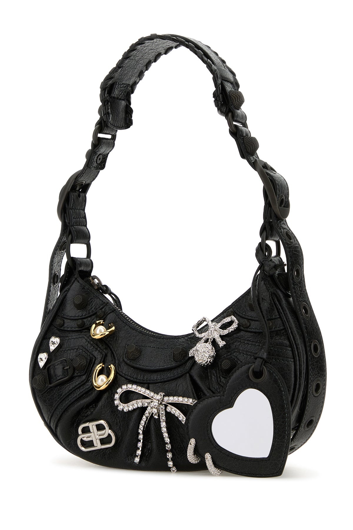 Slate leather Le Cagole XS shoulder bag - 2