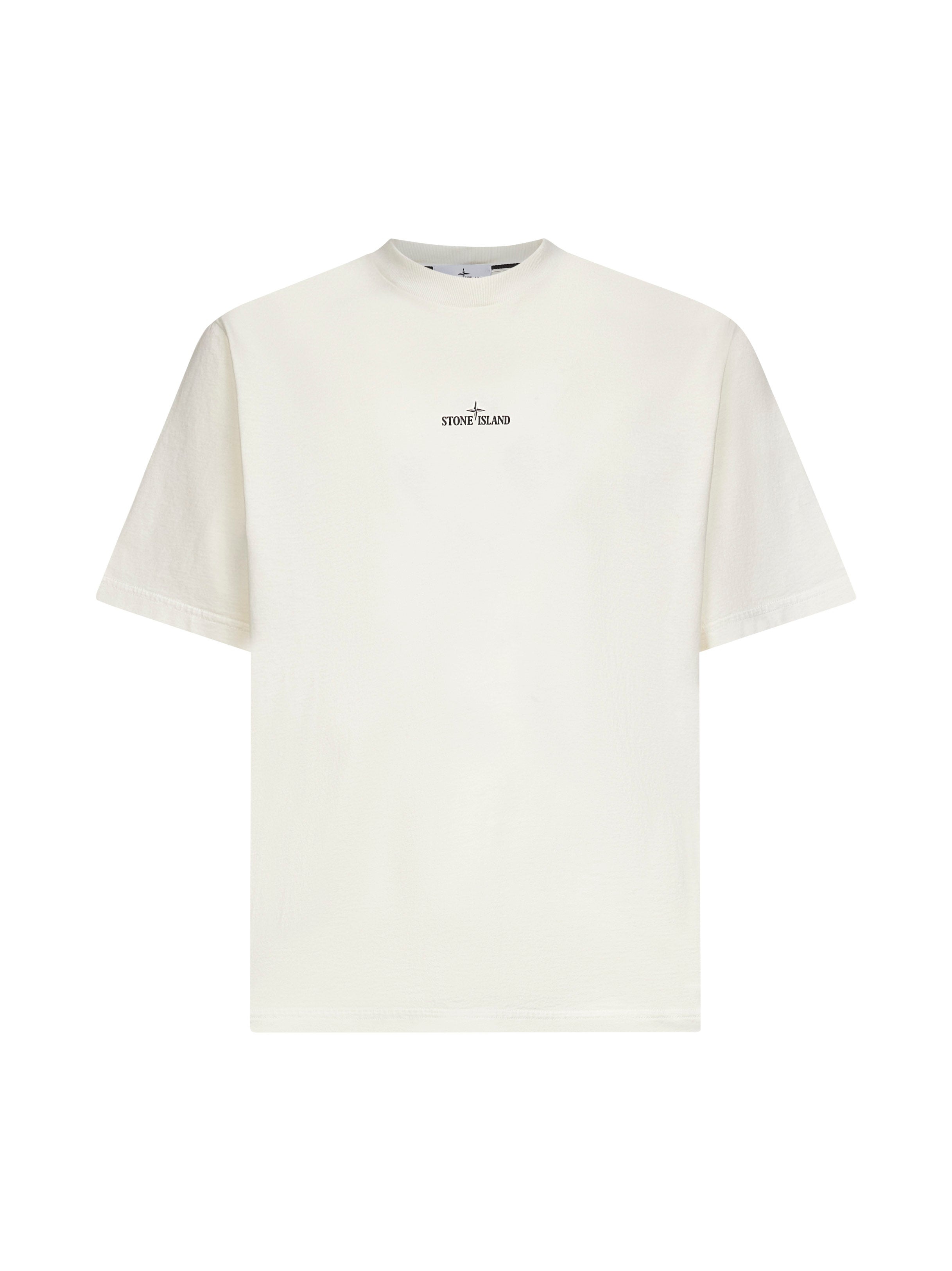Ivory jersey printed T-shirt - 1