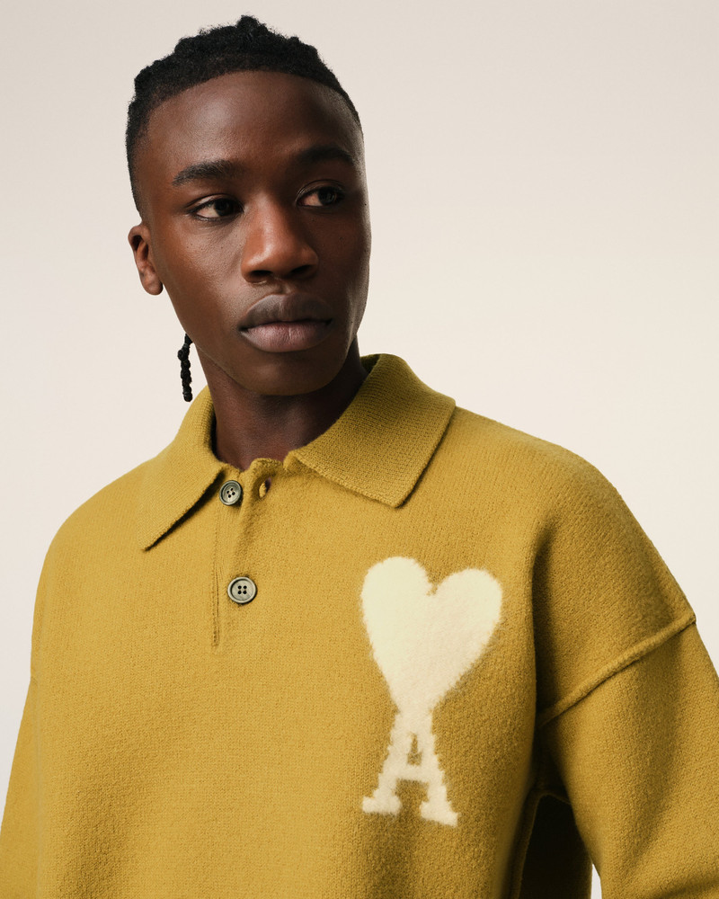 MUSTARD WOOL AMI DE COEUR POLO 4