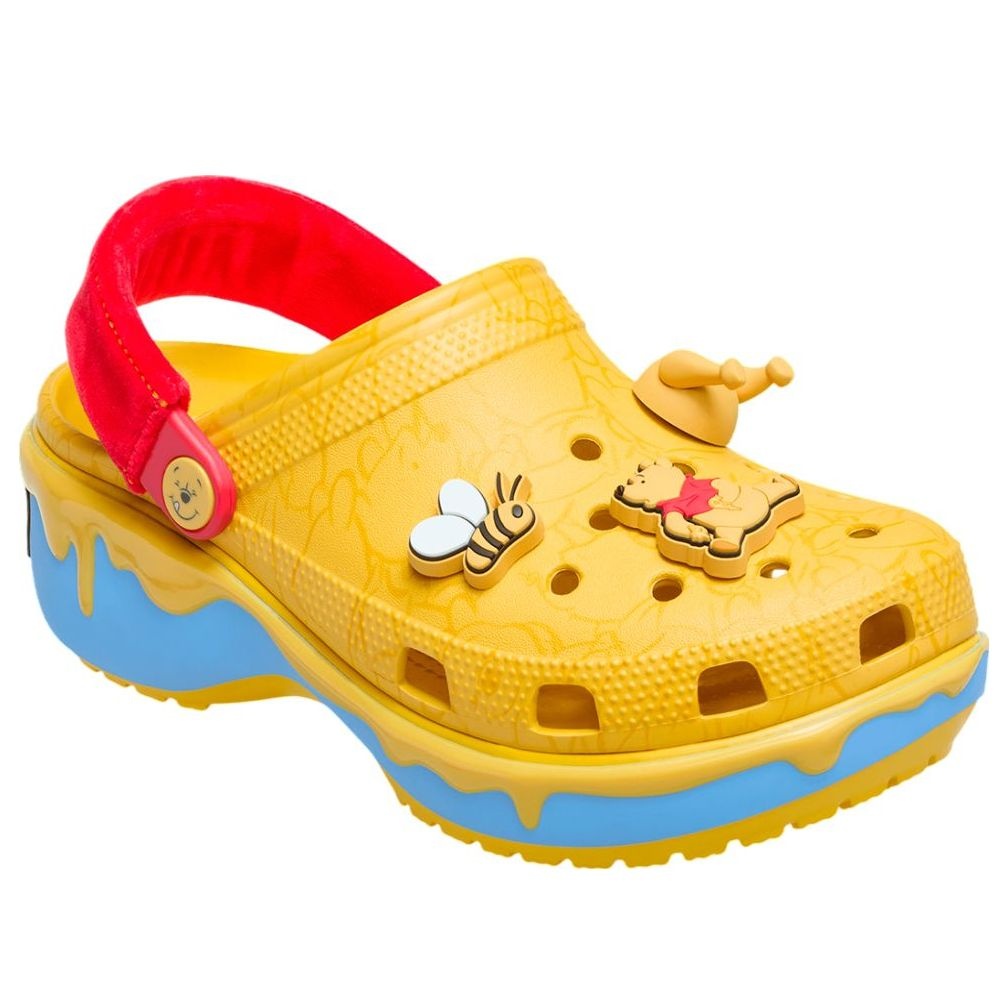 (WMNS) Crocs x Disney Winnie the Pooh Classic Platform Clog 'Yellow Red' 211092-90H - 2