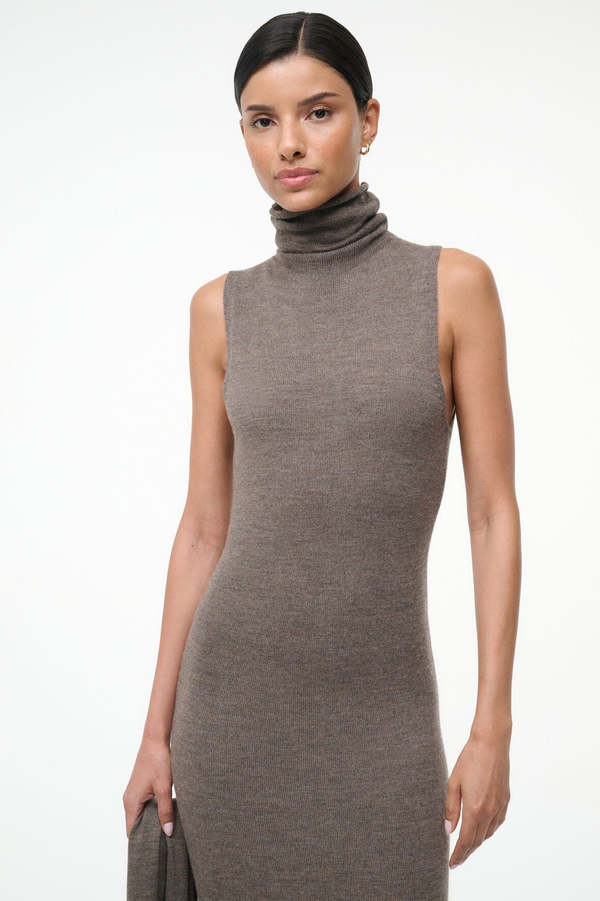 STAUD CANAL MIDI DRESS TRUFFLE - 3