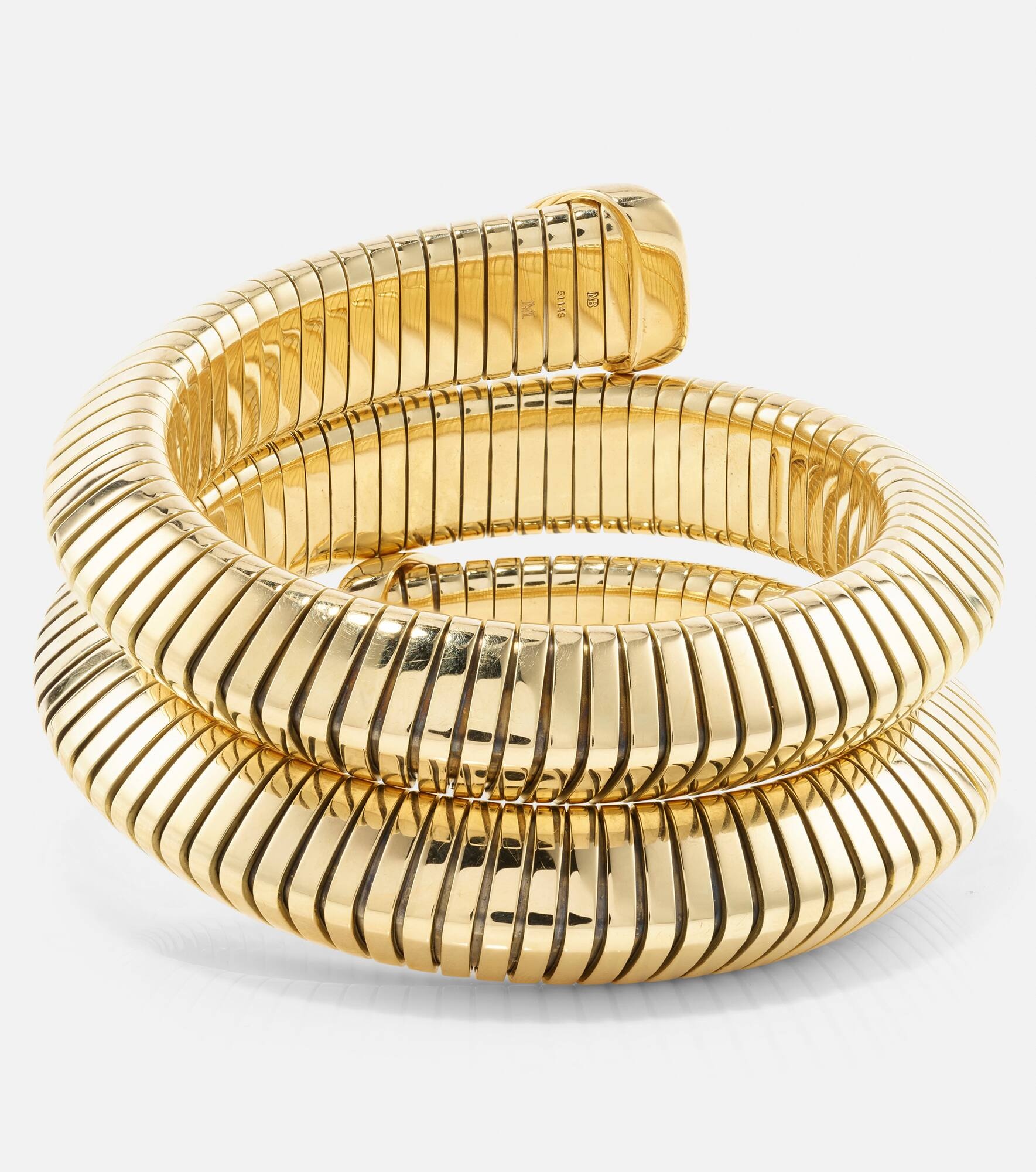Trisola Triple 18kt gold bangle with diamonds - 4