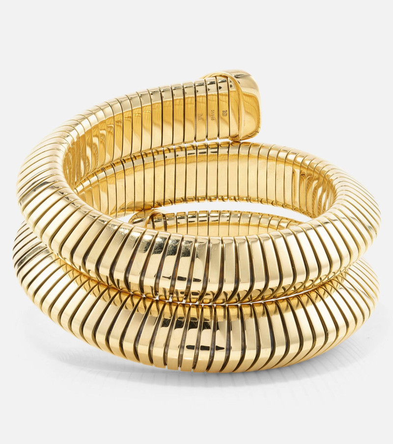 Trisola Triple 18kt gold bangle with diamonds 4