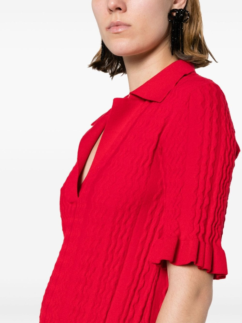 V-neck knitted midi dress 5