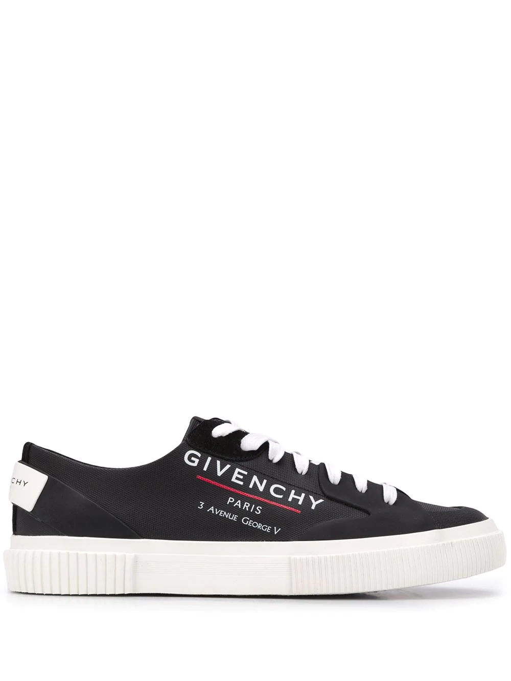 side logo print sneakers - 1