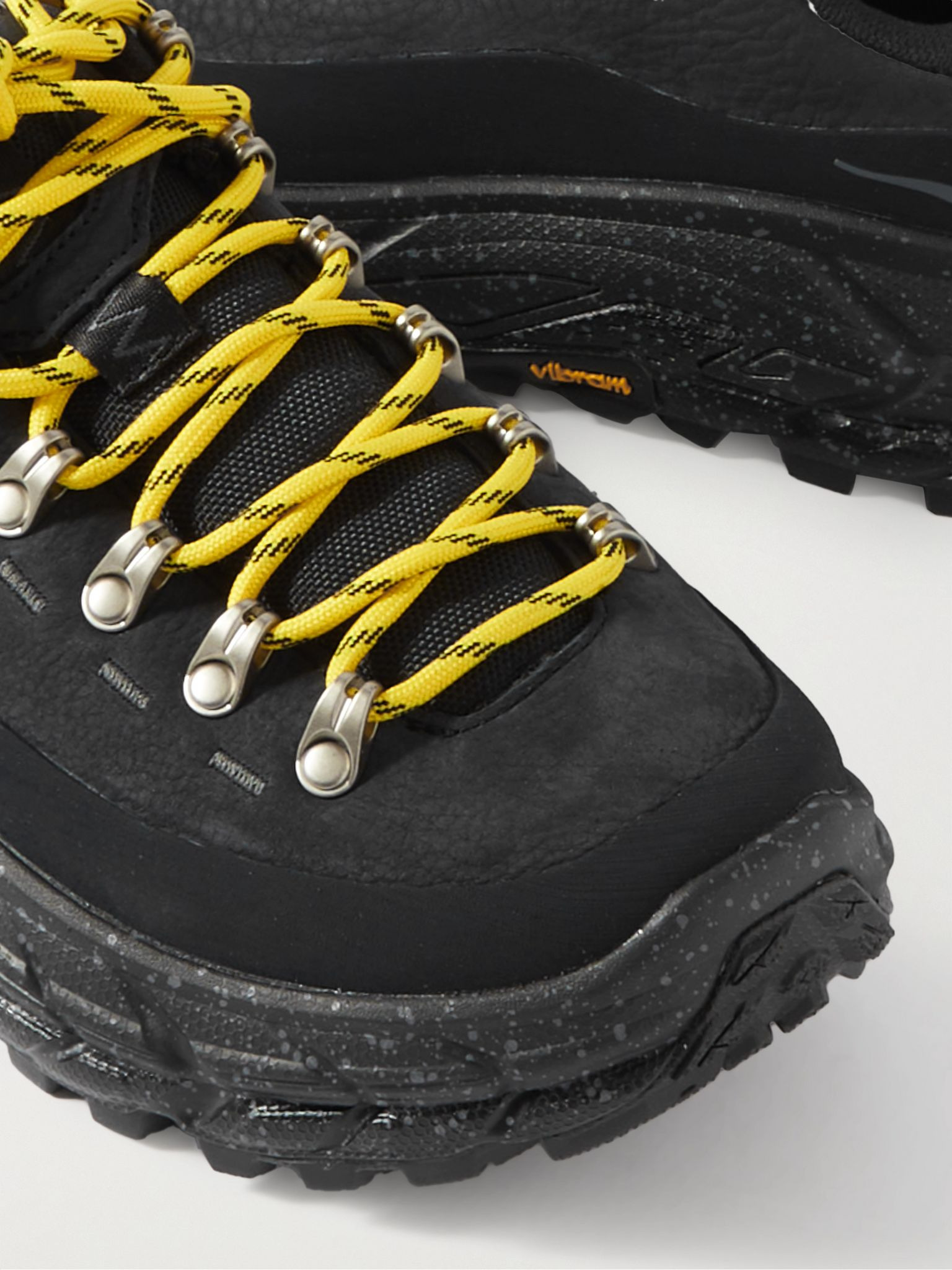 Tor Summit Rubber-Trimmed Nubuck and Mesh Sneakers Black - 6