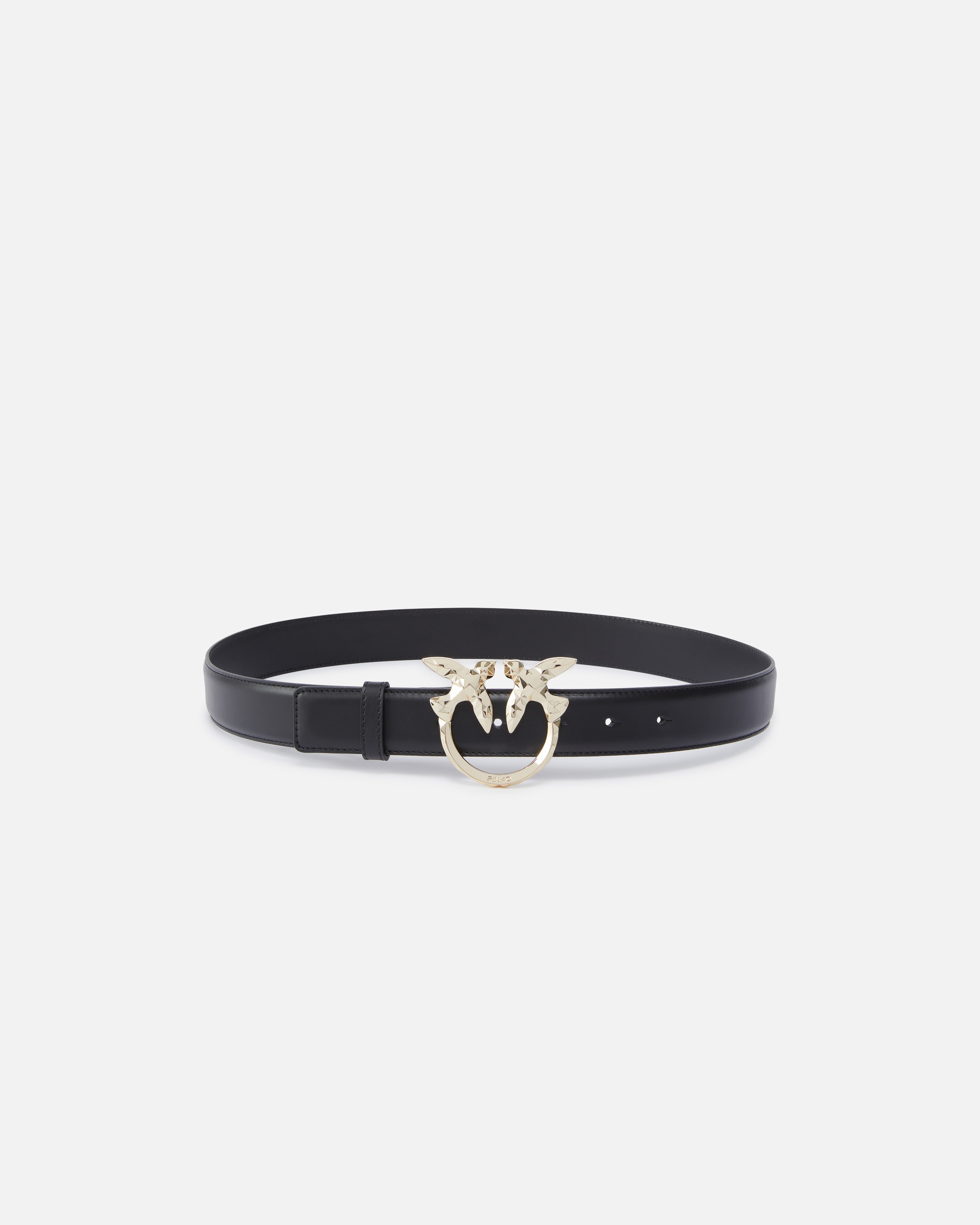3CM LEATHER BELT WITH BIRD BUCKLE PINKO GALLERIA. - 1