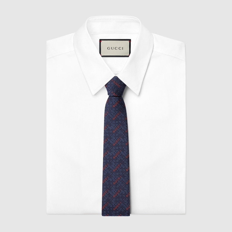 GUCCI Gucci silk jacquard tie outlook