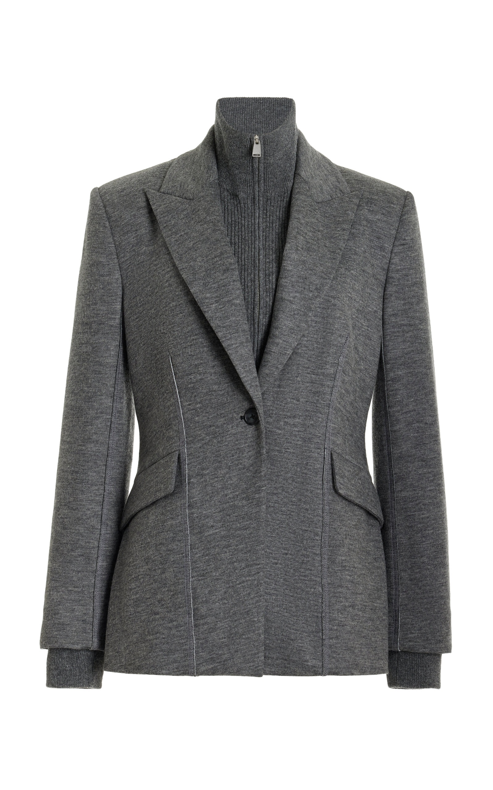 Auden Knit Combo Blazer grey - 1