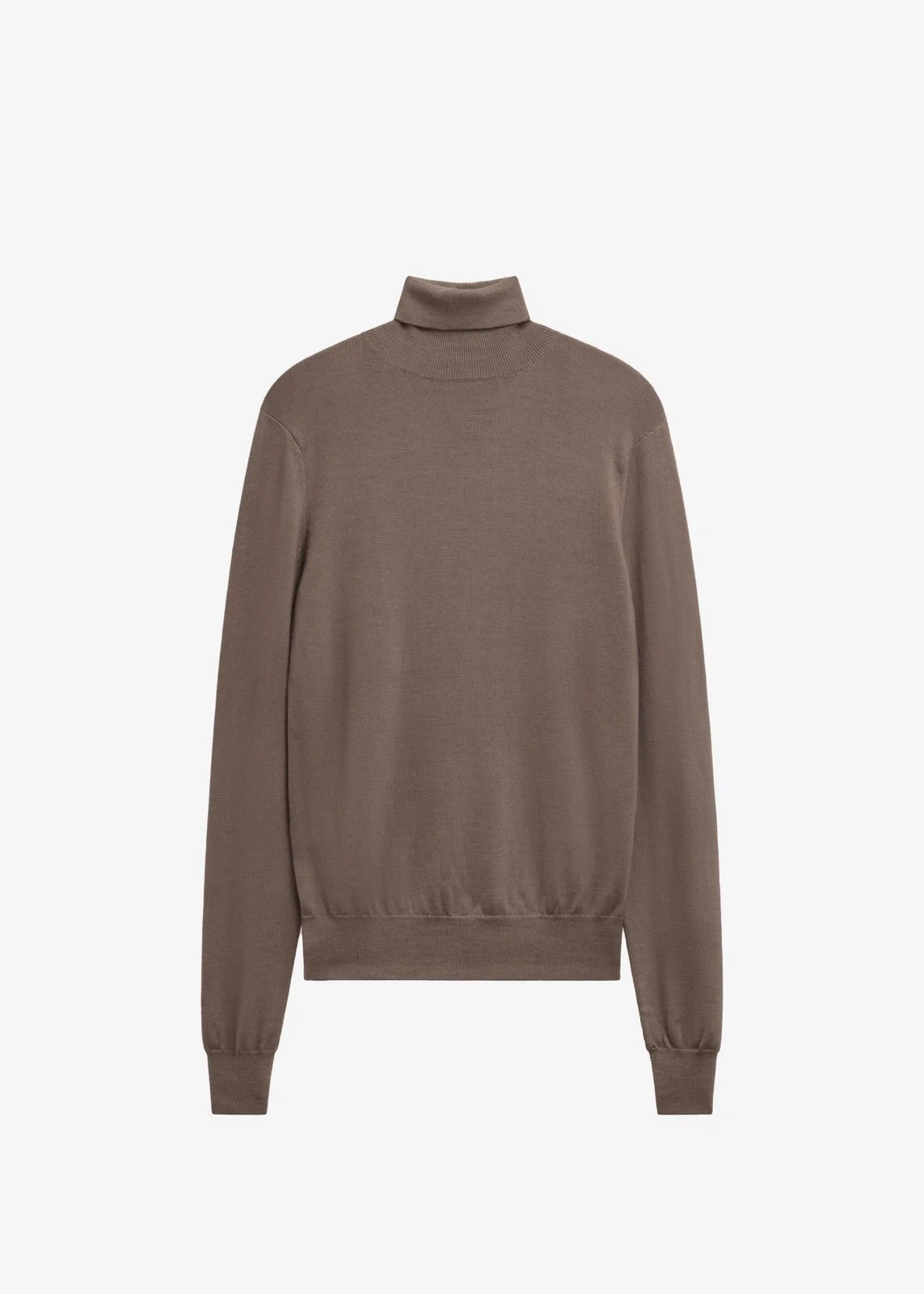 Eve Thin Turtleneck Sweater - Dark Taupe - 1
