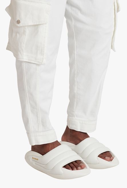 White quilted leather B-IT mules - 8