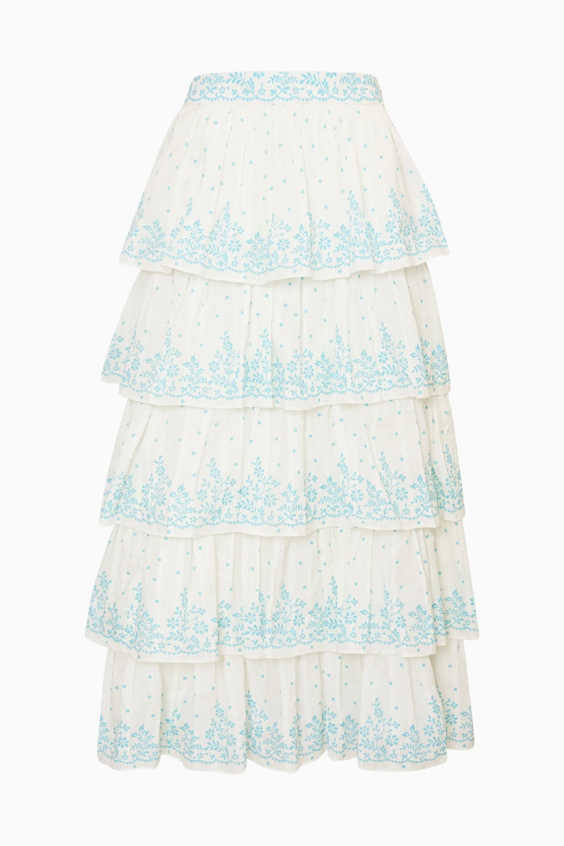 Re-Edition Julieta Cotton Tiered Maxi Skirt 1