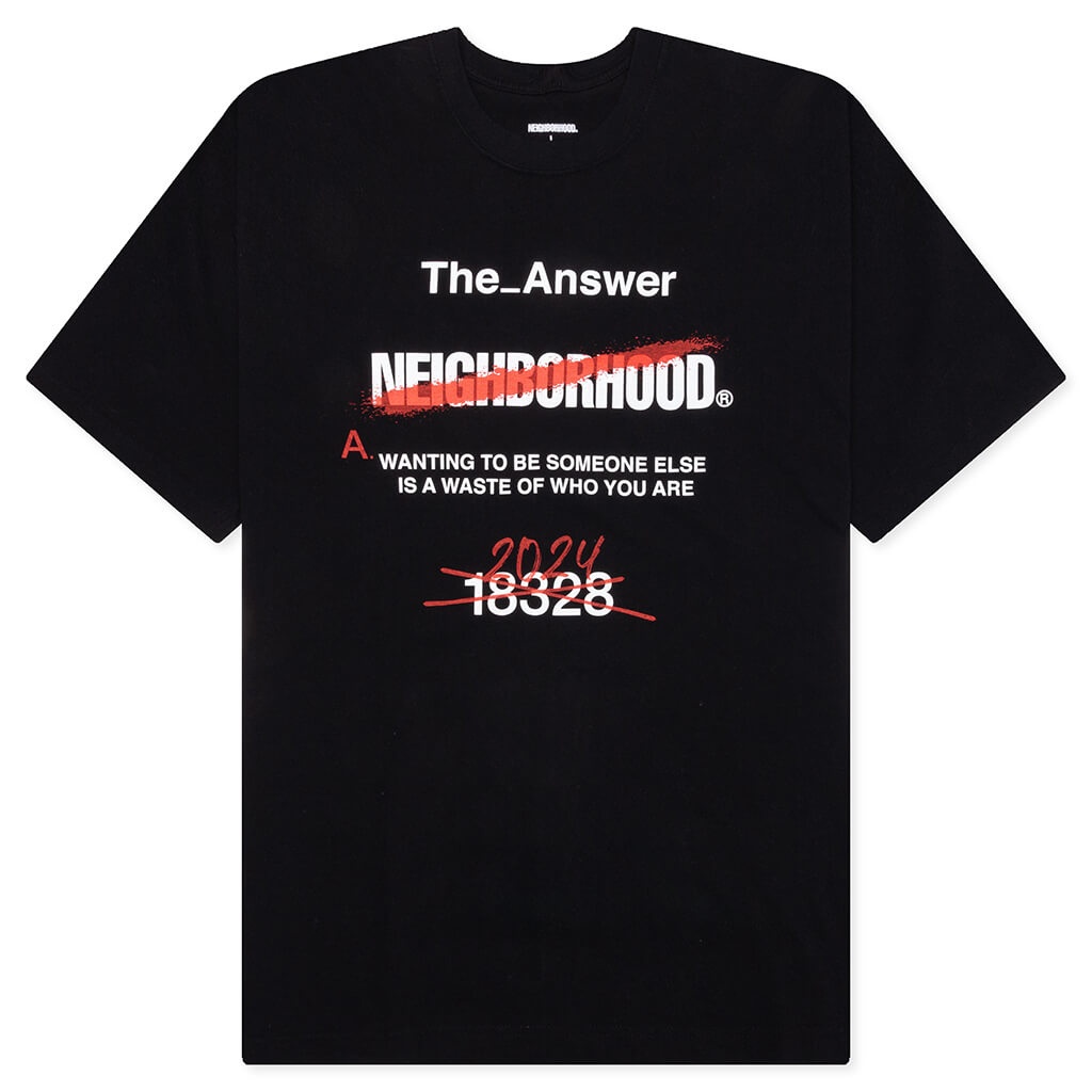 NEIGHBORHOOD NH . TEE SS-13 - BLACK | REVERSIBLE