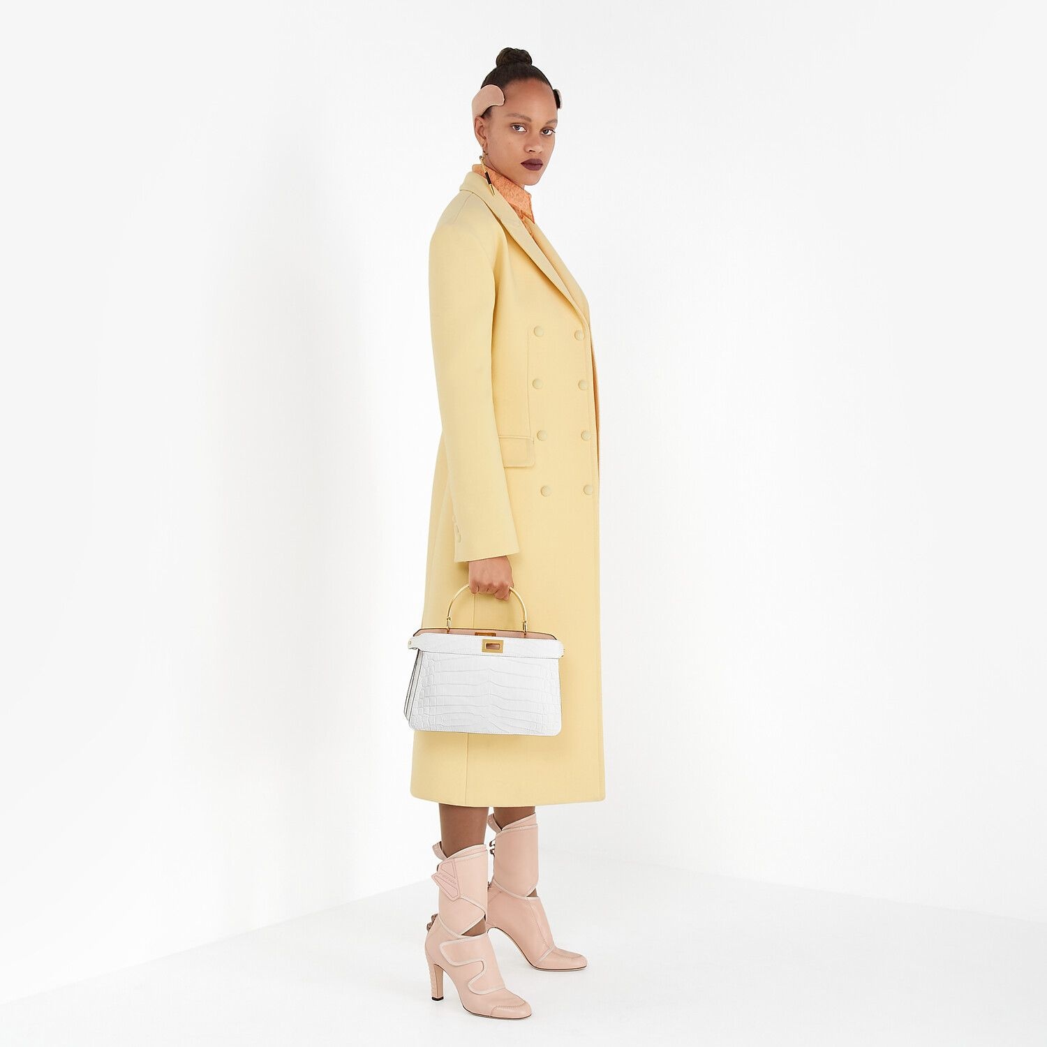 Yellow wool coat - 4