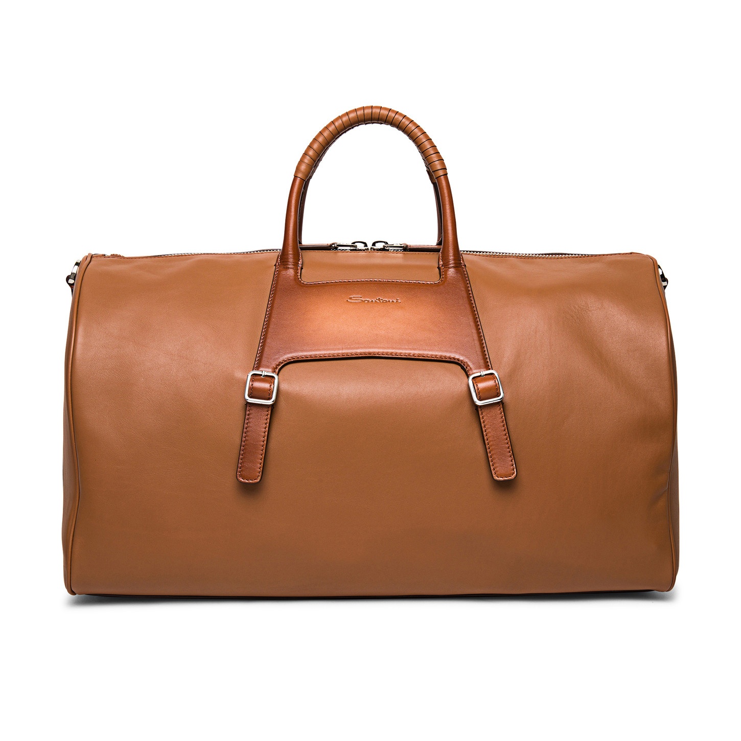 Brown leather medium weekend bag - 1