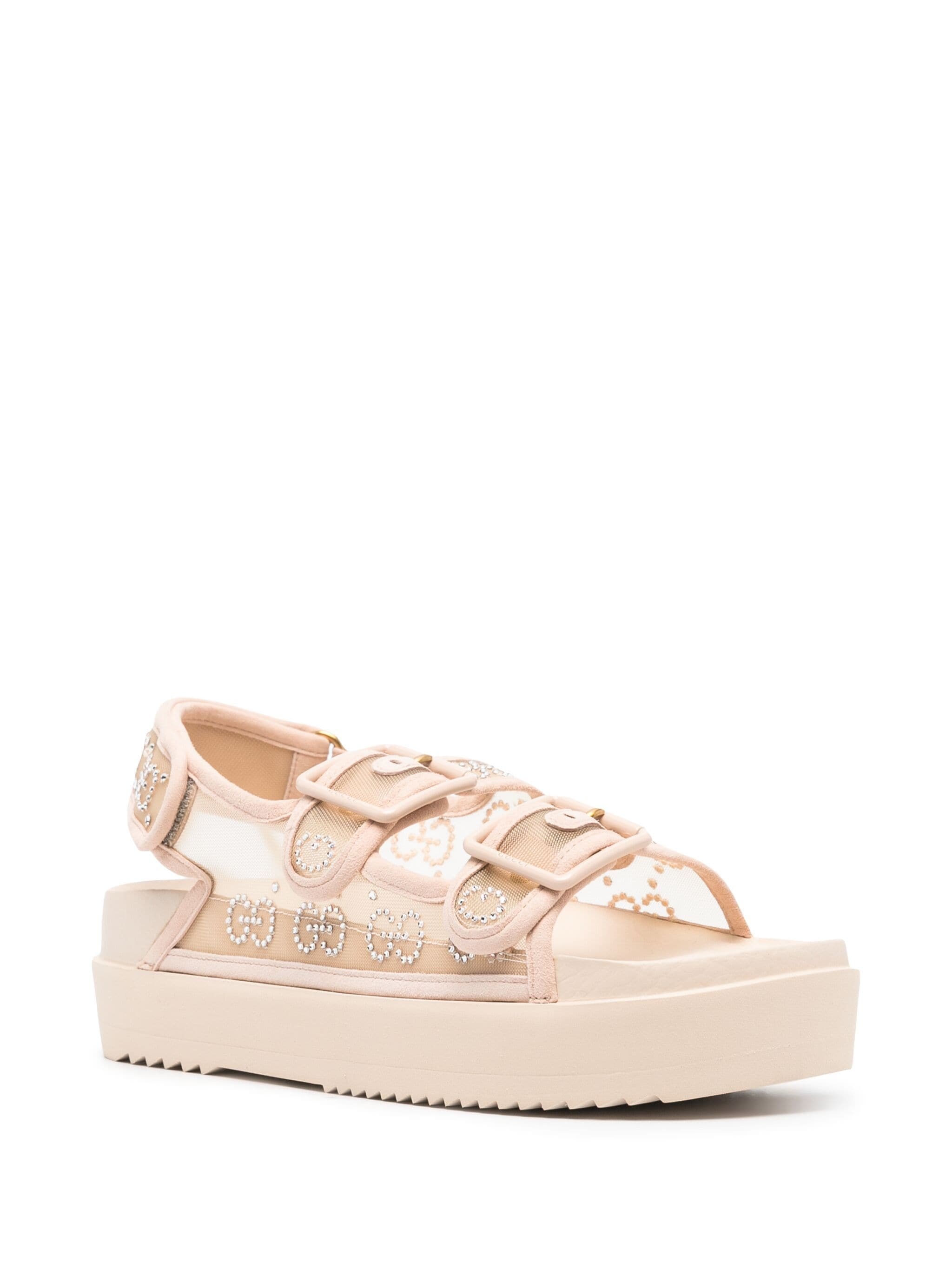 Gucci GG crystal-embellished mesh sandals - 2